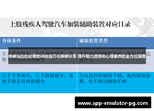 突破马拉松纪录的训练技巧与策略分享 提升耐力速度和心理素质的全方位指南